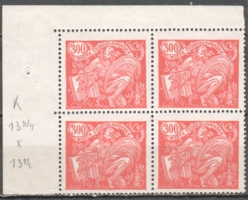 0166 B L H - čtyřblok ** - 1920